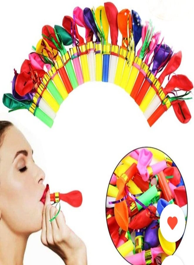 FULLFILLS Balloon Whistles Fun Whistles Party Horns for Party & Celebrations,Festive Whistle Favors, Blowout Birthday Whistles, Whistle Wonders (Pack of 50pc, Multicolor) - Image 3